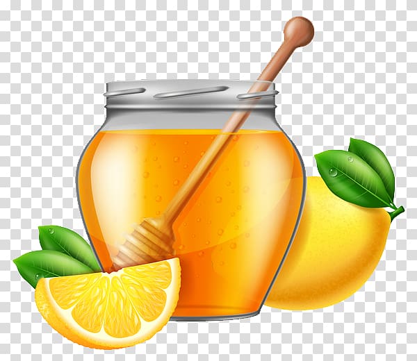 Honey Lemon Tea Jar, Honey Oranges transparent background PNG clipart