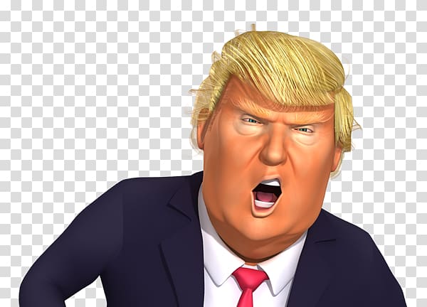 Presidency of Donald Trump The World as It Is Cartoon, donald trump caricature transparent background PNG clipart