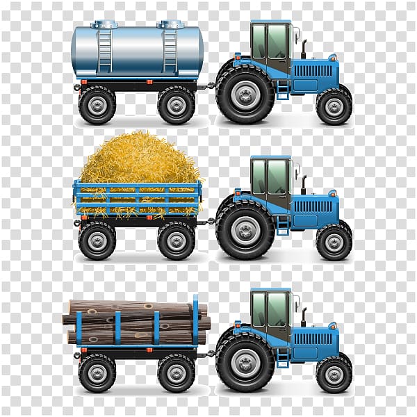 Tractor Farm Agriculture , Blue tractor design material ed, transparent background PNG clipart