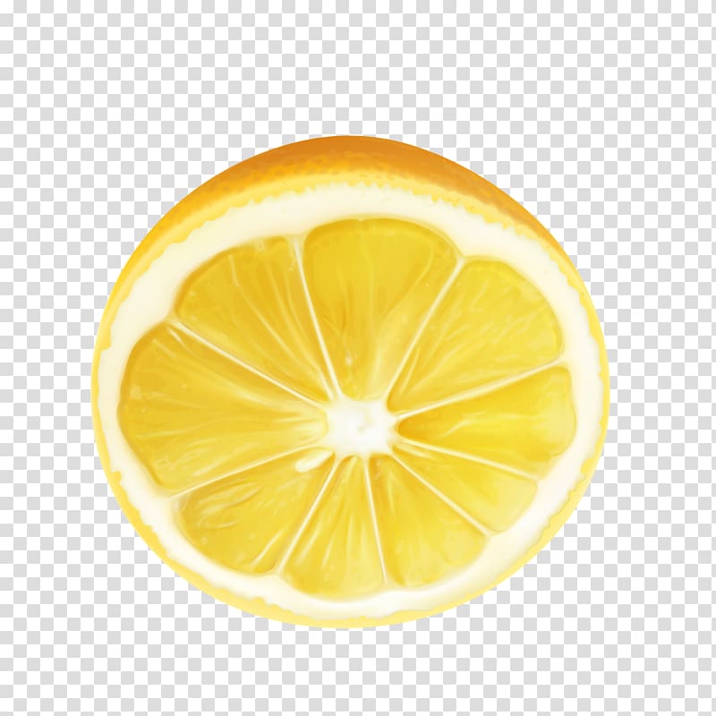 Meyer lemon Citron Key lime Lemonade, Half a lemon yellow transparent background PNG clipart