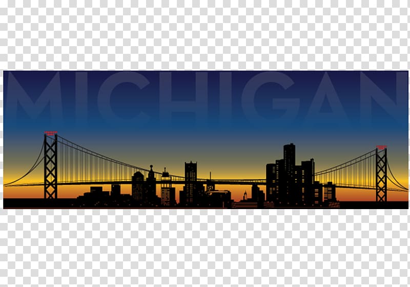 Detroit Skyline Cityscape, skyline transparent background PNG clipart
