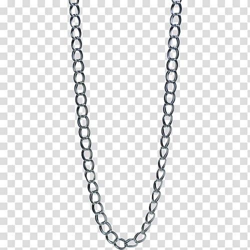 silver-colored chain link necklace, Necklace Figaro chain Jewellery Sterling silver, Swag Chain transparent background PNG clipart