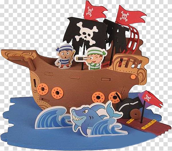 Cartoon Piracy, Pirate ship transparent background PNG clipart