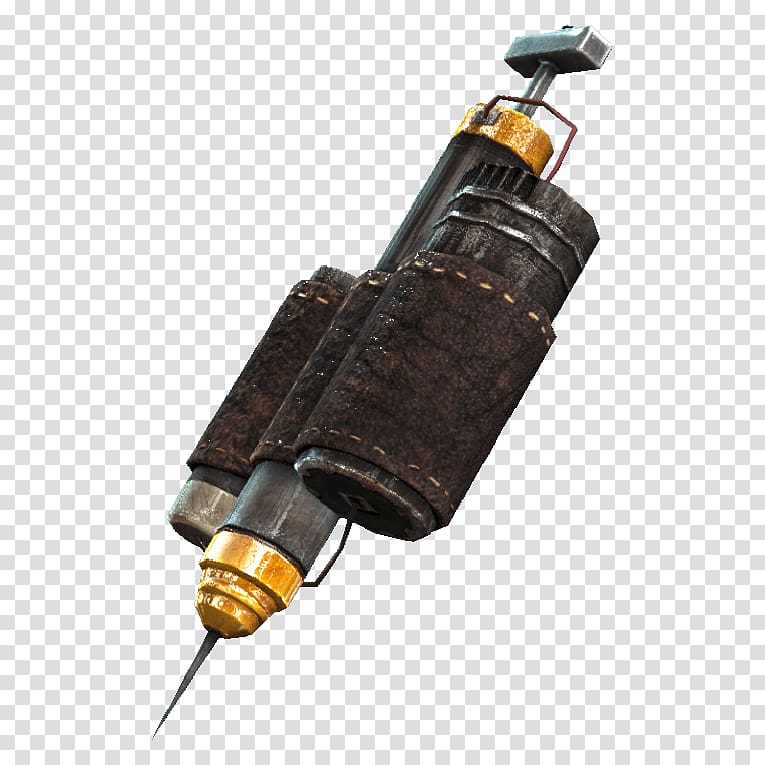 black and gray pumping tool, Fallout 4 Syringe transparent background PNG clipart