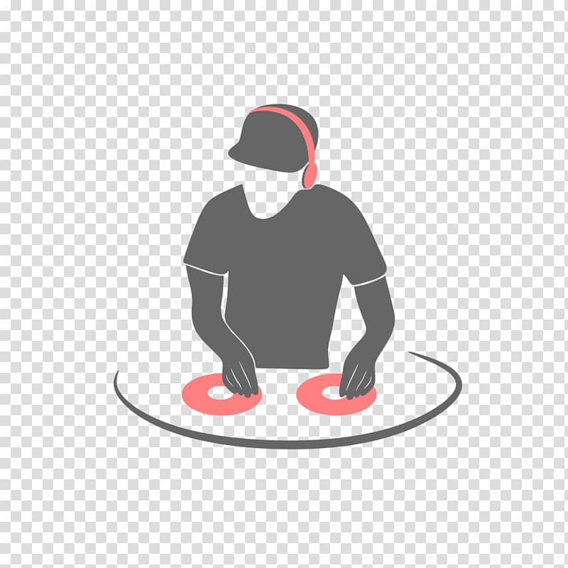 Logo Disc jockey, Silhouette transparent background PNG clipart