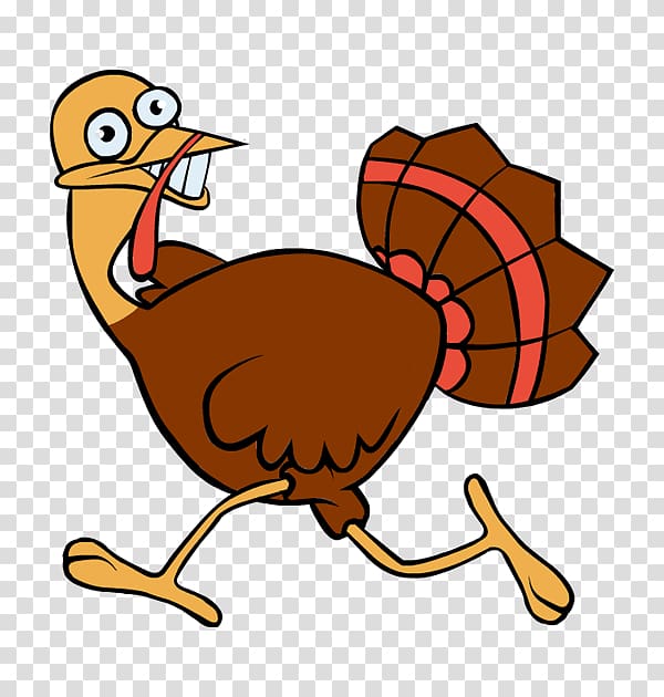Turkey meat Turkey trot Running, funny scared transparent background PNG clipart