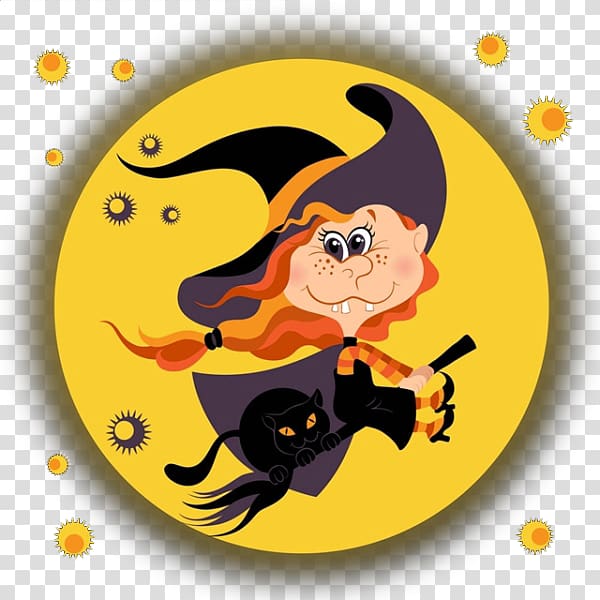 Cartoon illustration Illustration, Cartoon cute little witch transparent background PNG clipart