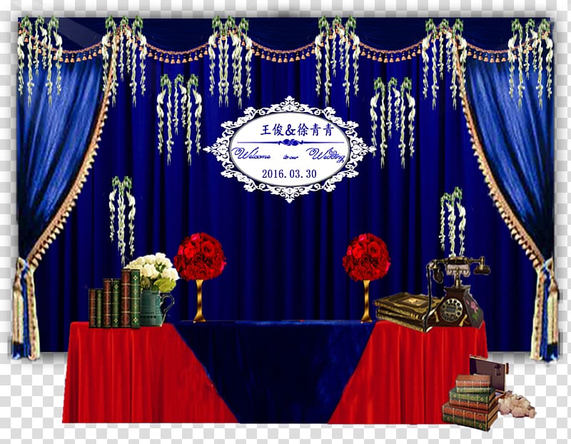 Stage Wedding, Blue Wedding Set transparent background PNG clipart