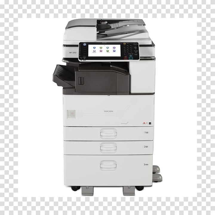 Multi-function printer Ricoh Toner cartridge copier, printer transparent background PNG clipart