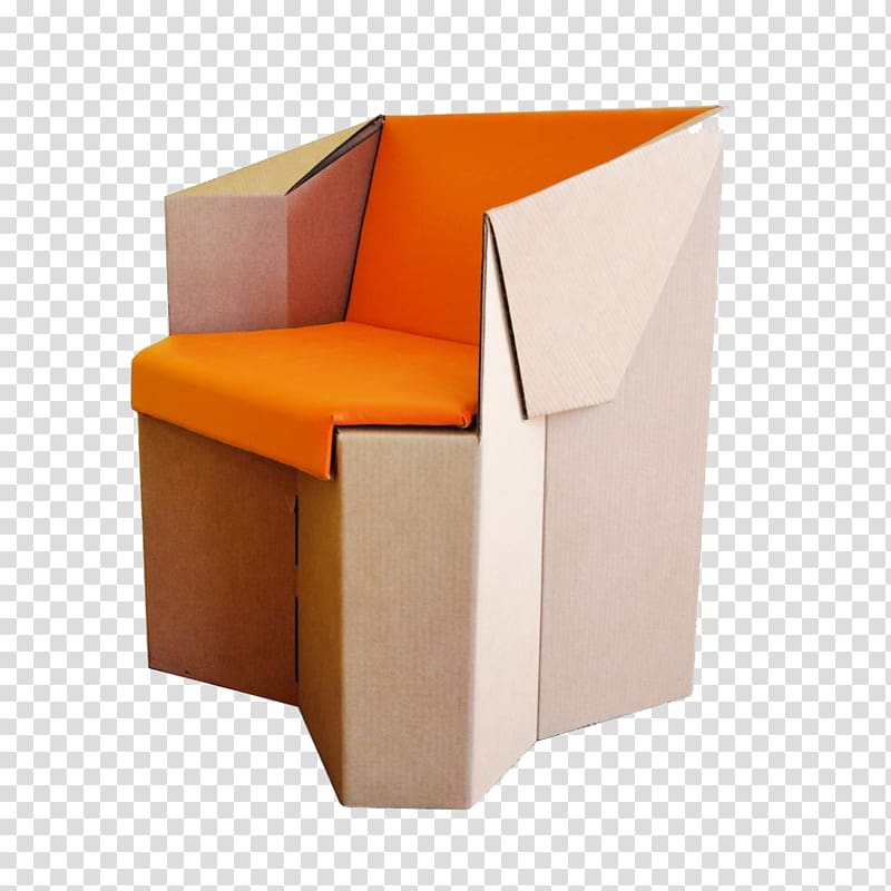cardboard Chair Furniture Designer, chair transparent background PNG clipart