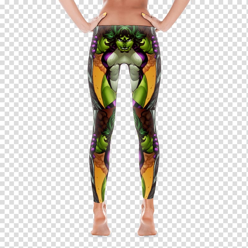 Leggings T-shirt Clothing Tights Pants, she hulk transparent background PNG clipart