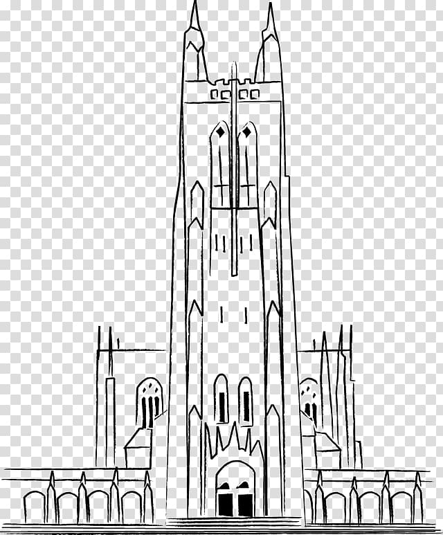 Duke University Chapel Drawing Illustration Line art, chapel drawing transparent background PNG clipart