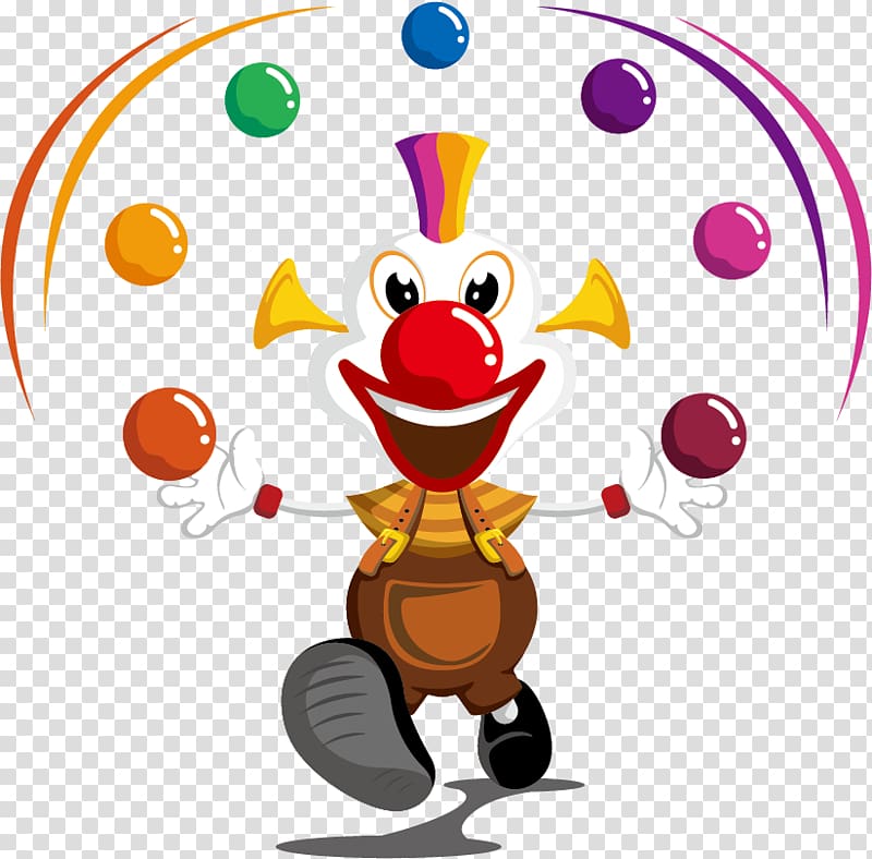 Clown Circus Juggling, clown transparent background PNG clipart