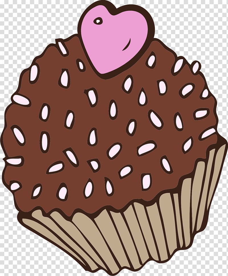 Brigadeiro Cupcake Chocolate truffle Sundae Drawing, 20 transparent background PNG clipart