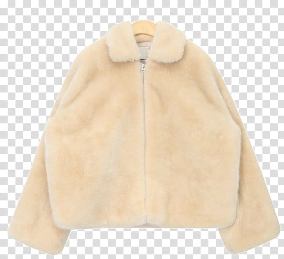 Fur Beige, fur collar coat transparent background PNG clipart