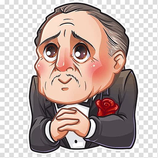 Vito Corleone Telegram Sticker The Godfather, others transparent background PNG clipart