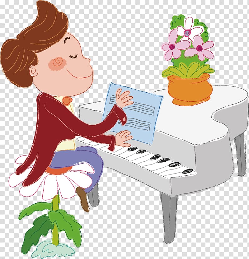 Concert Music Cartoon Violin, Piano transparent background PNG clipart