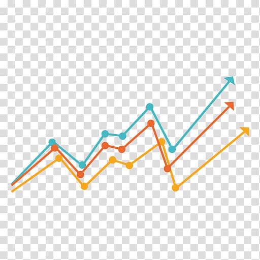 Line chart, multicolored transparent background PNG clipart