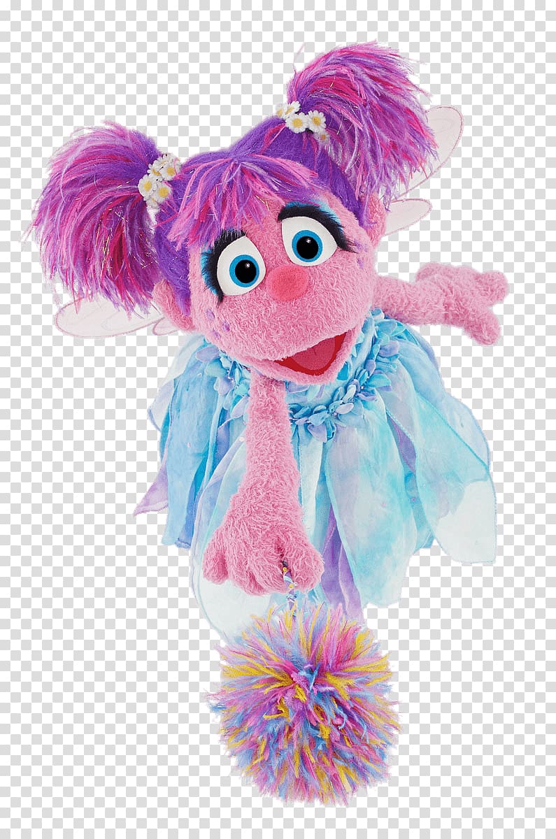 pink plush toy wearing teal tutu dress, Sesame Street Abby Ladabby Pompon transparent background PNG clipart