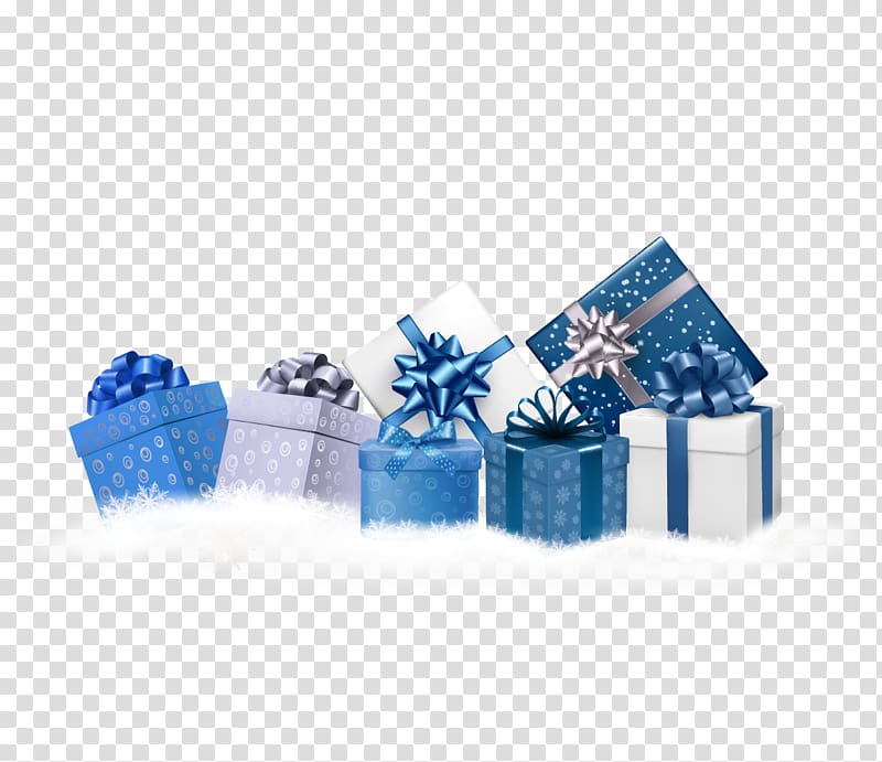 Christmas gift Blue , Blue Christmas gift transparent background PNG clipart