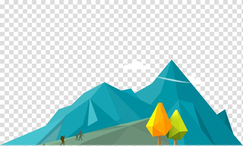 people waling on mountains art, Mountain, Flat Mountain design elements transparent background PNG clipart