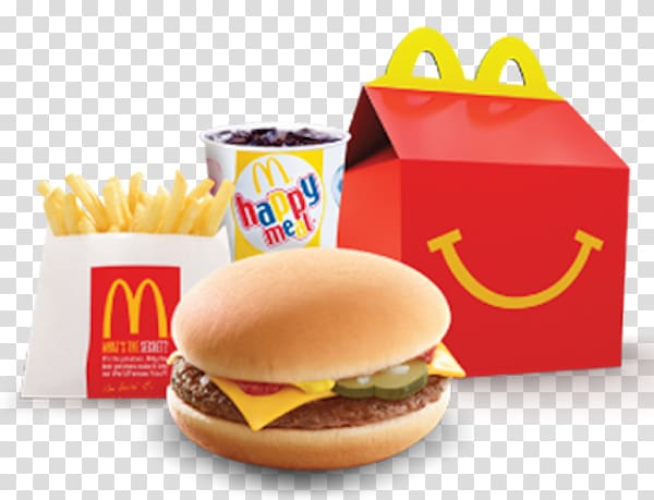 McDonald\'s Cheeseburger Hamburger French fries Happy Meal, mcdonalds transparent background PNG clipart
