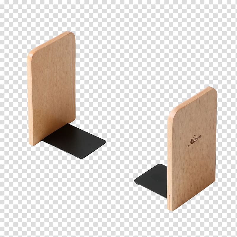 Table Wood Bookcase Shelf Bookend, A pair of solid wood shelves transparent background PNG clipart