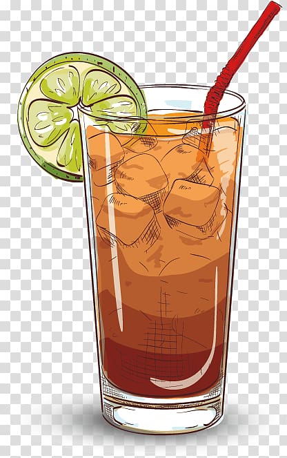 clear glass cup with orange liquid, Long Island Iced Tea Cocktail Gin Vodka Rum, Drink transparent background PNG clipart