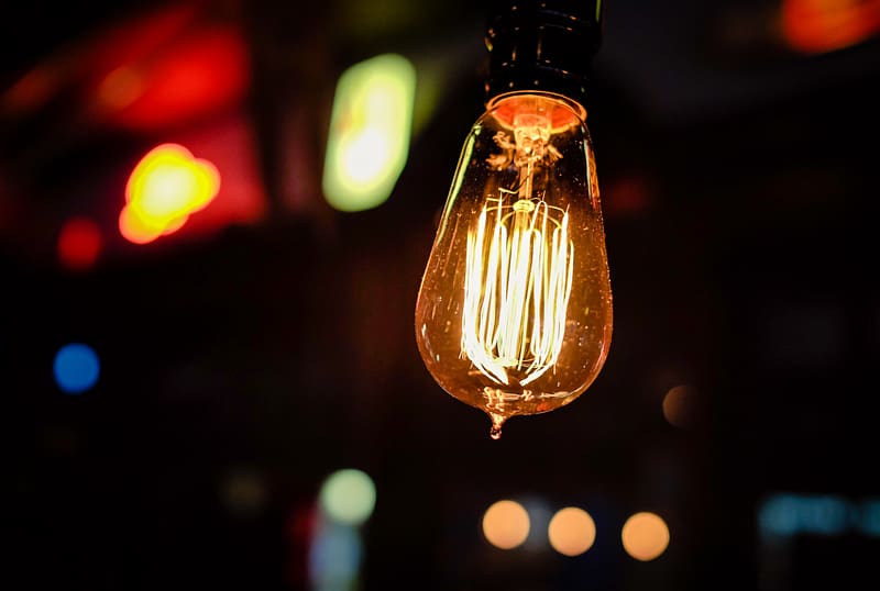 Incandescent light bulb Creativity Innovation Lighting, String Lights transparent background PNG clipart