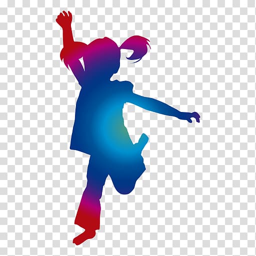 Silhouette, jumping child transparent background PNG clipart