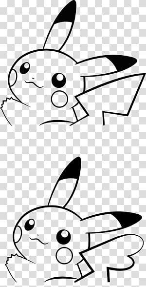 black and white line art pokemon