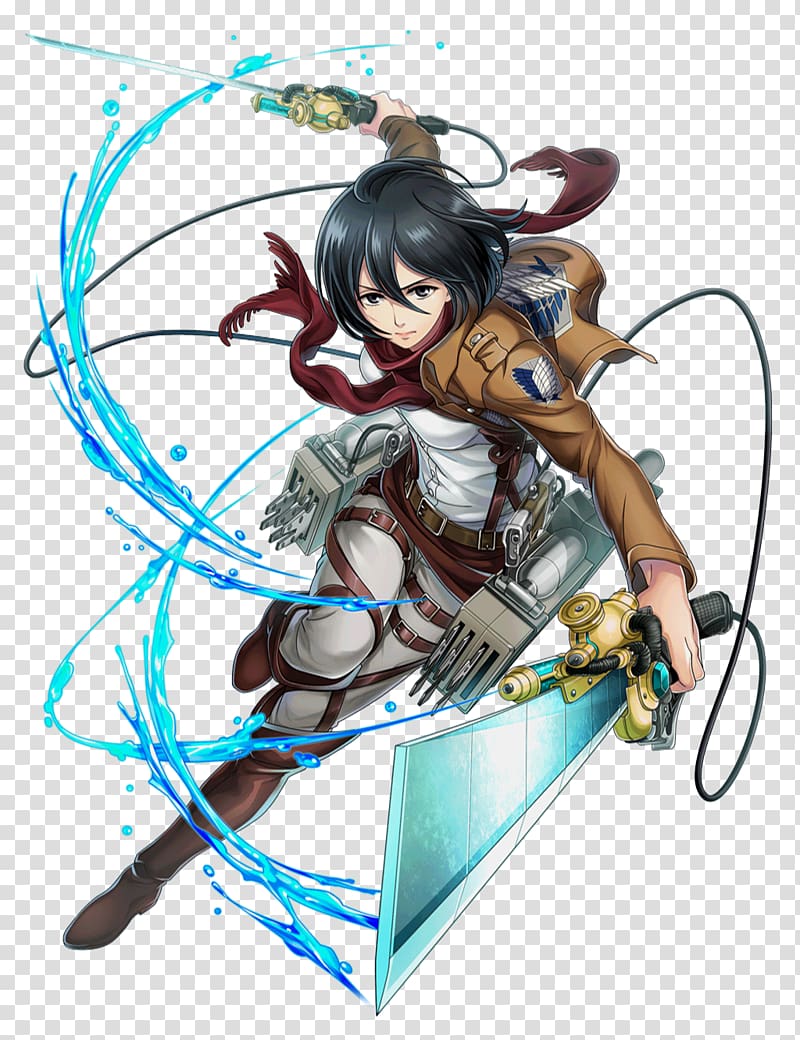 Mikasa Ackerman Eren Yeager Attack on Titan White Cat Project Character, Anime transparent background PNG clipart