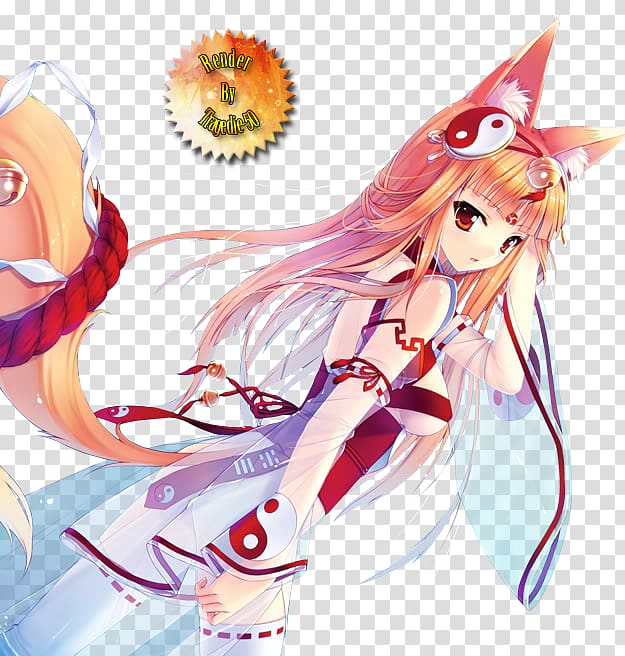 Nine-tailed fox Kitsune Anime Demon Kurama, Anime transparent background PNG clipart