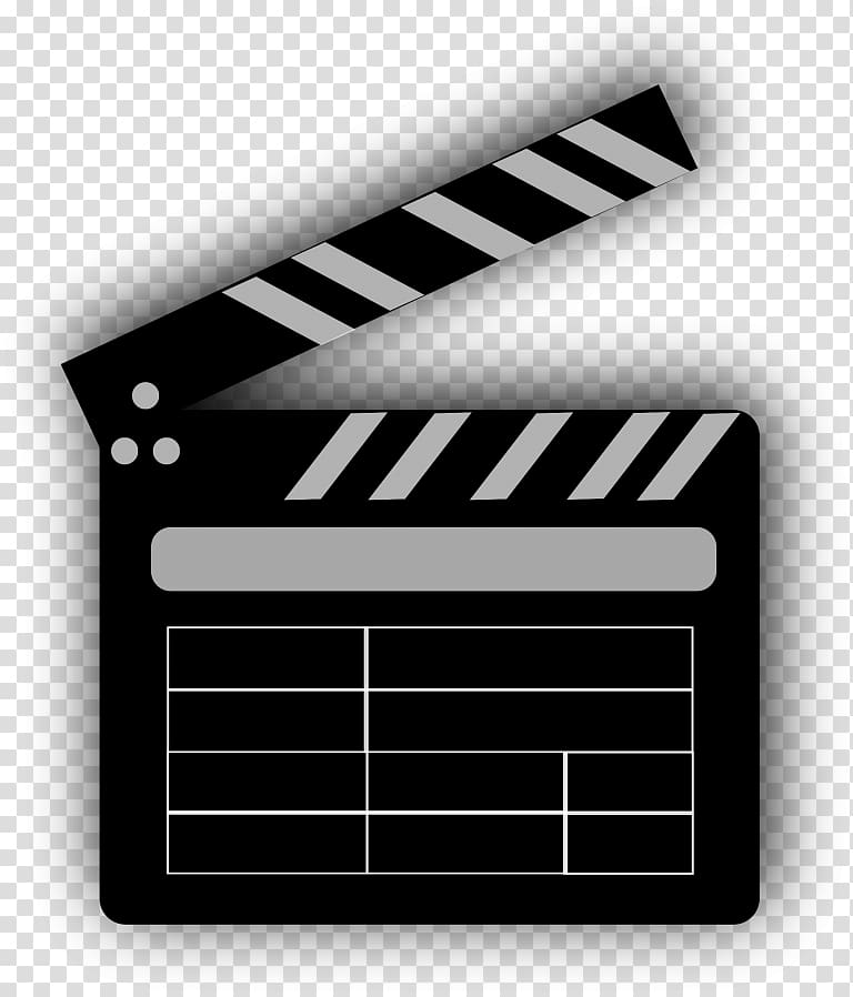 Clapperboard Film , monocrome transparent background PNG clipart