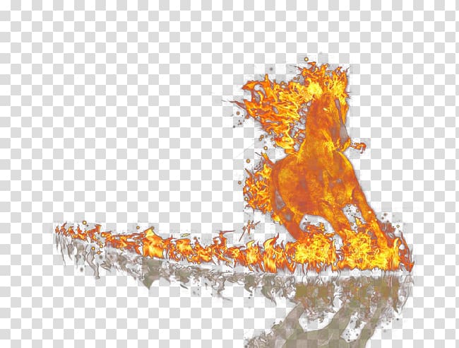 Horse Flame Computer file, Fire Horse transparent background PNG clipart