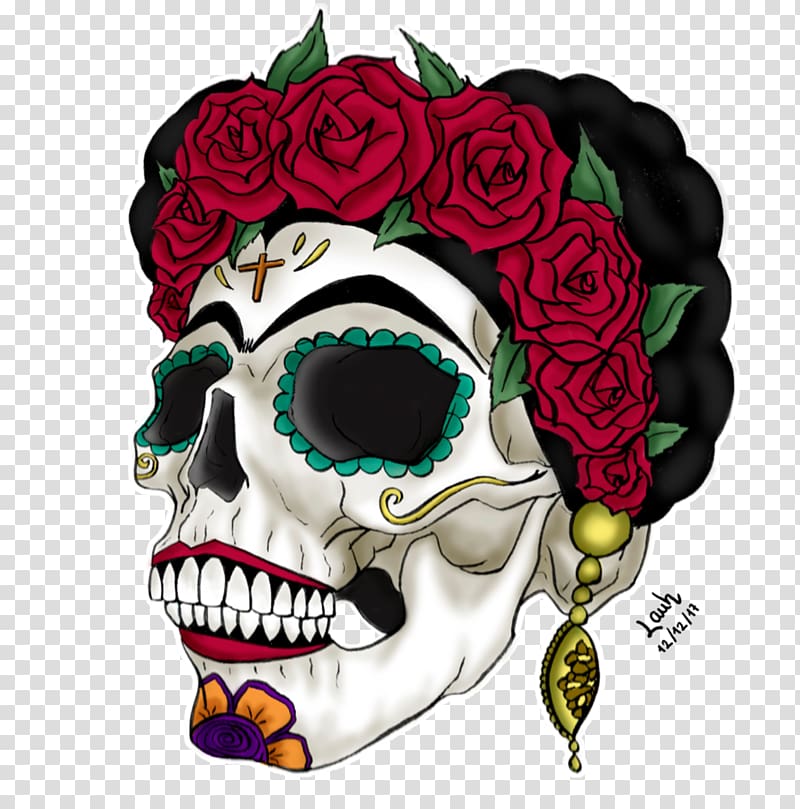 Frida Kahlo Museum Skull Artist Painting, frida khalo transparent background PNG clipart