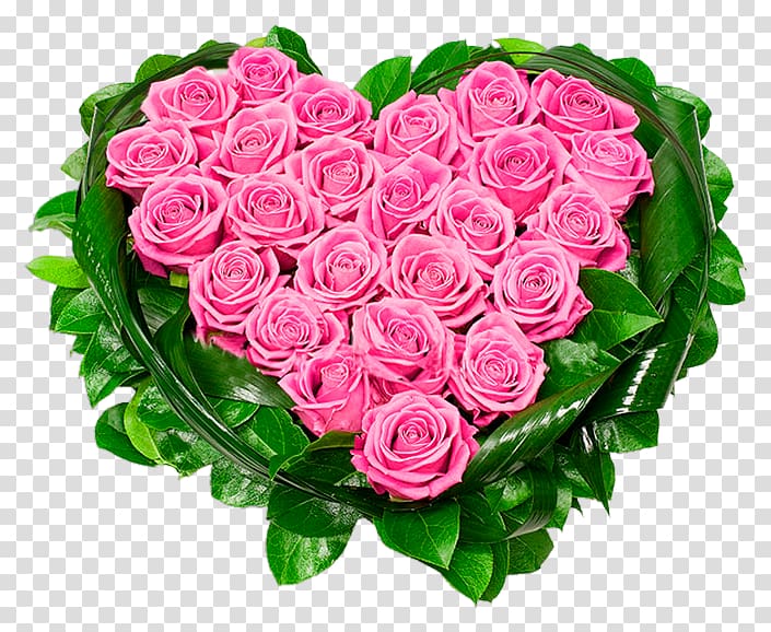 heart-shaped pink rose flower arrangement, Rose Heart Pink , Heart of Pink Roses transparent background PNG clipart