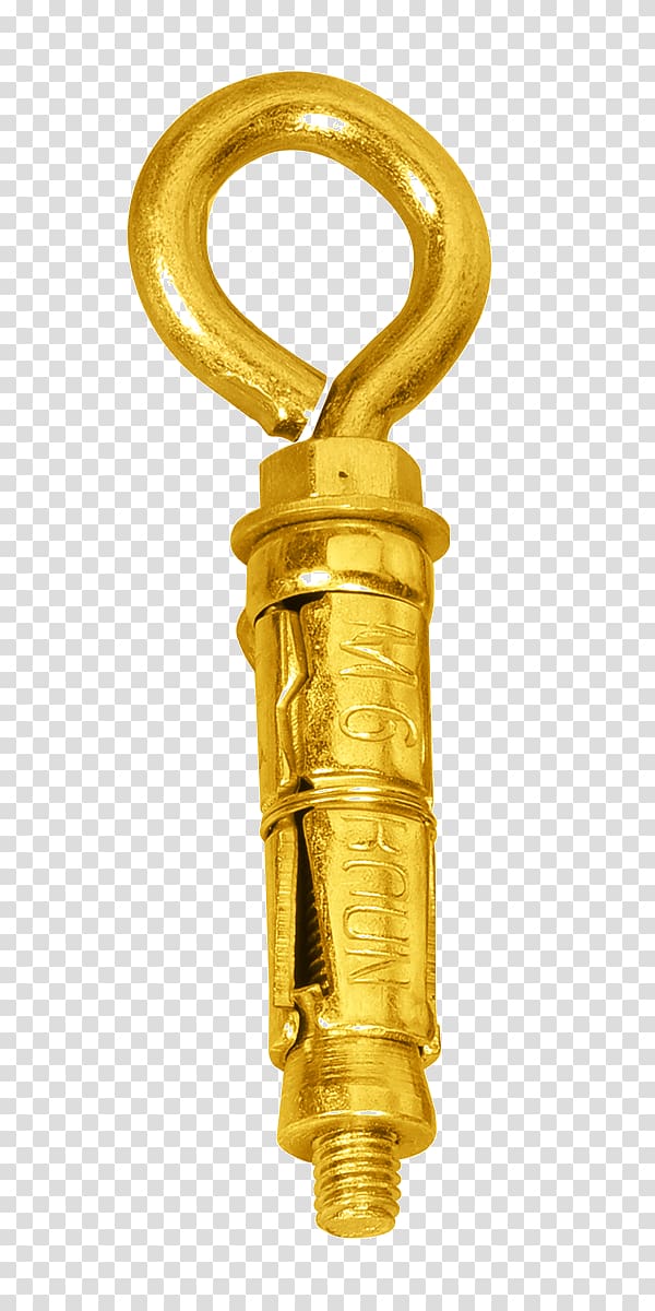 Brass Fastener Anchor bolt Eye bolt, Brass transparent background PNG clipart