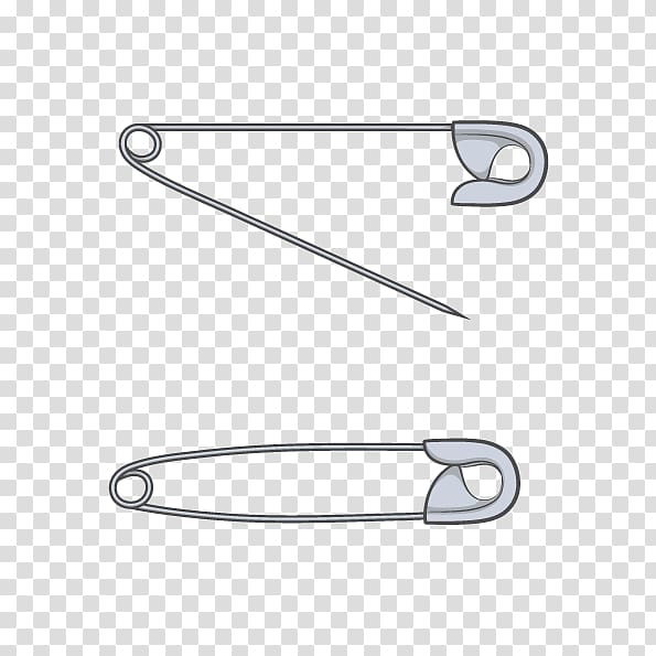 Needle And Safety Pin Icon On Black And White Vector Backgrounds