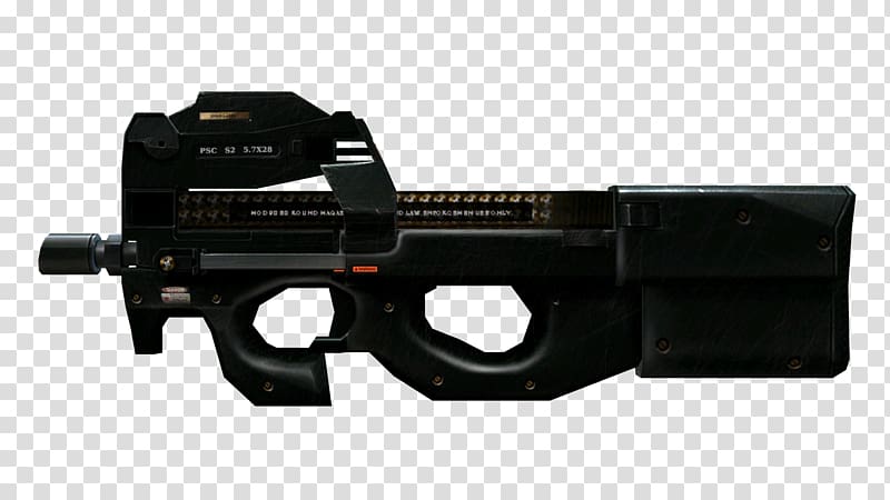 FN P90 Weapon Airsoft Guns Firearm, machine gun transparent background PNG clipart