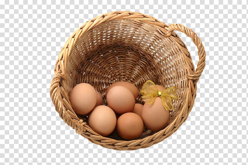 Chicken egg Egg in the basket, Basket filled with eggs transparent background PNG clipart