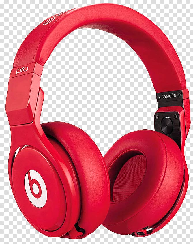 red Beats by Dr. Dre wireless headphones, Headphones Beats Electronics Microphone Sound Disc jockey, Headphone transparent background PNG clipart