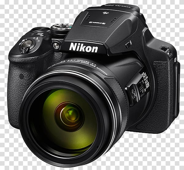 Nikon Coolpix P900 Superzoom Point-and-shoot camera, Camera transparent background PNG clipart