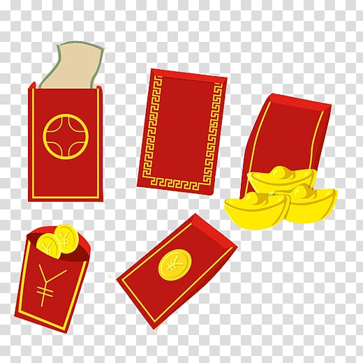 Chinese Red Packet Clip Art Set