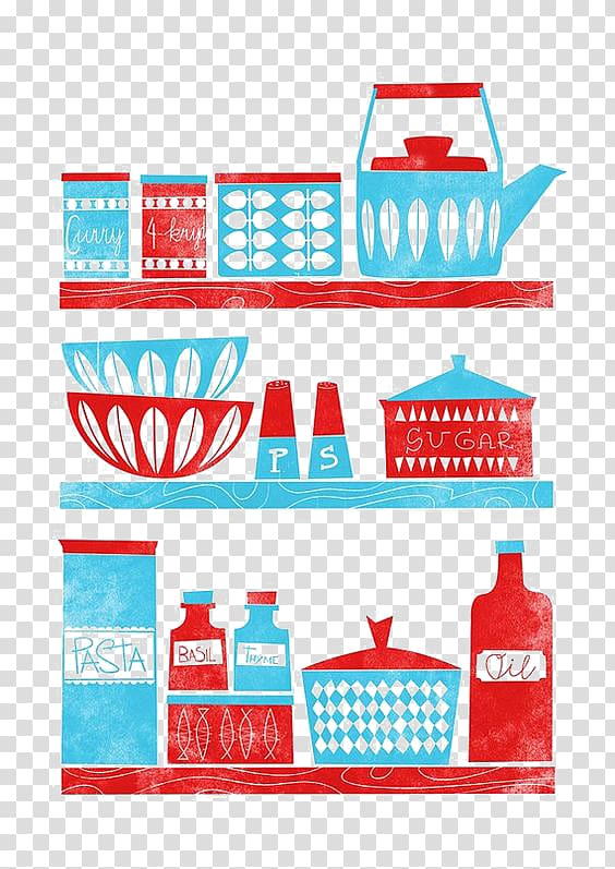 Poster Mid-century modern Scandinavian design Art Printmaking, Kitchenware transparent background PNG clipart