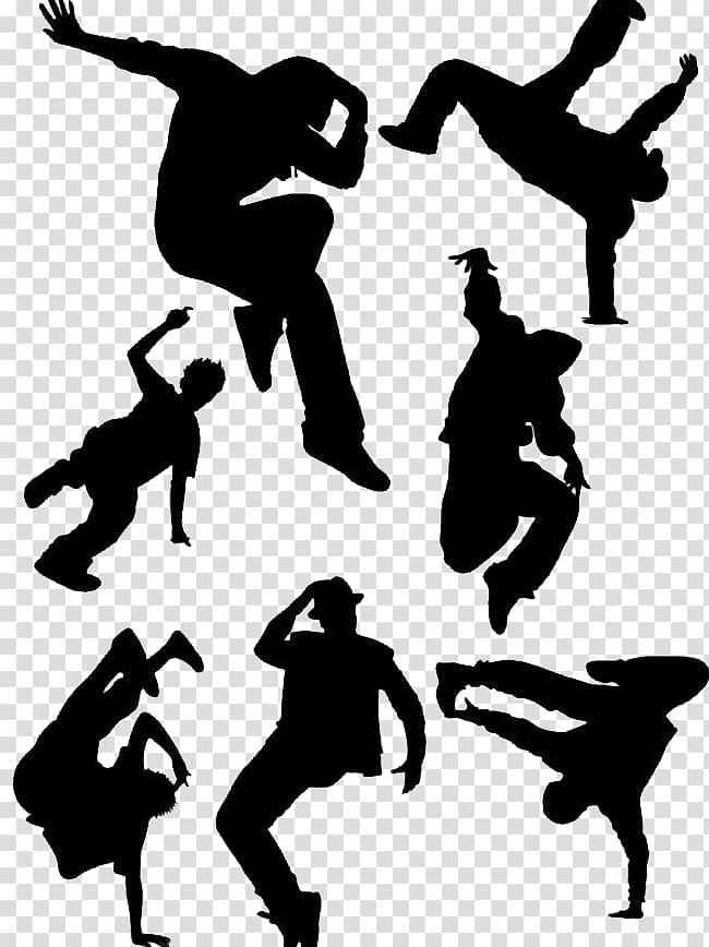 dancer illustration, Street dance Hip-hop dance Silhouette Hip hop music, Hip-hop silhouette transparent background PNG clipart