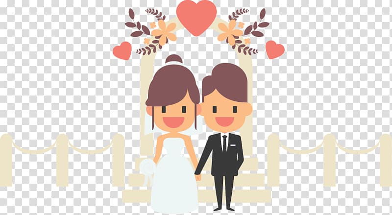 Paper Wedding Sticker Label Party favor, cartoon characters Wedding transparent background PNG clipart