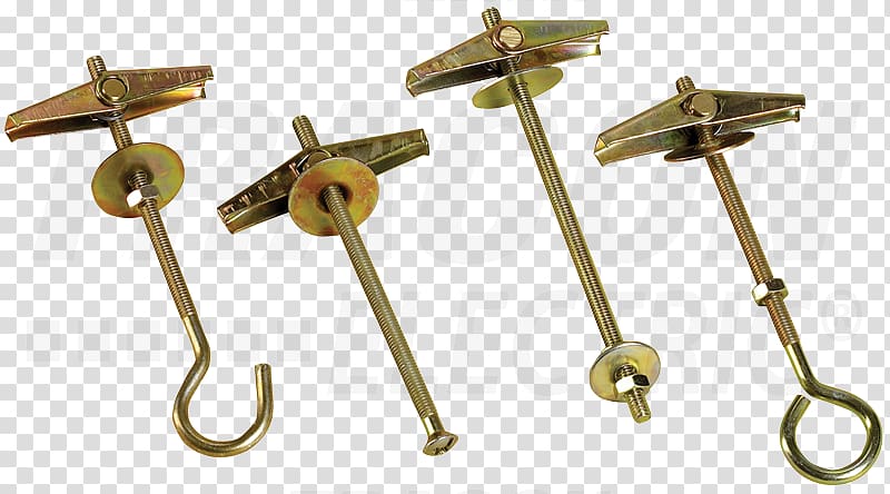 Screw Wall plug Brass Washer Metal, Ceiling Hooks transparent background PNG clipart