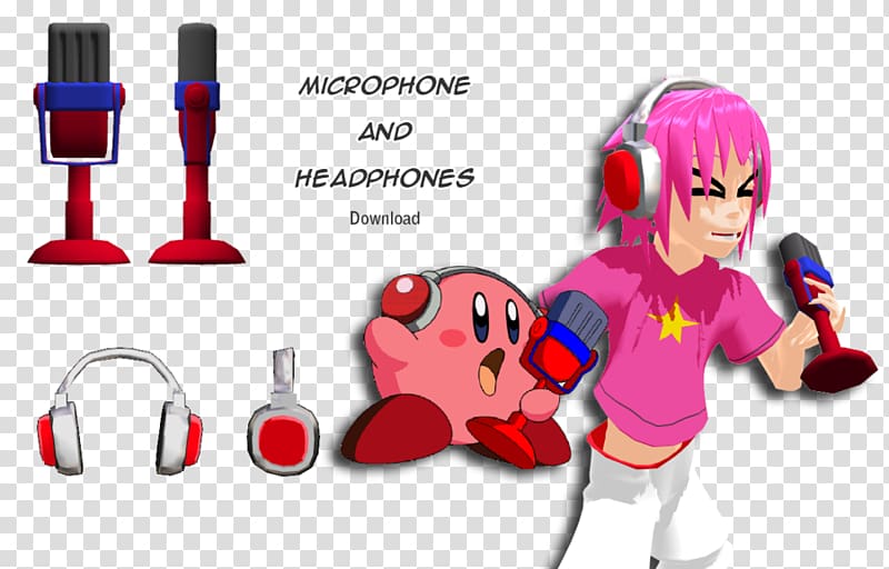 Microphone Kirby 64: The Crystal Shards Kirby's Dream Land 3 Kirby & the Amazing Mirror Headphones, microphone transparent background PNG clipart