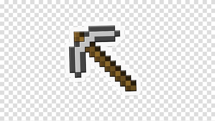 ThinkGeek Minecraft Foam Diamond PickAxe Video game Mod Sticker, Minecraft transparent background PNG clipart